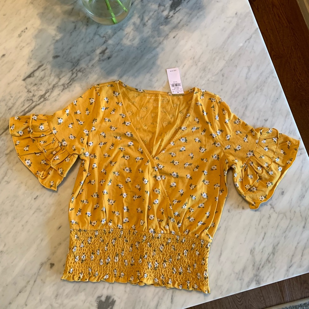 Floral crop blouse